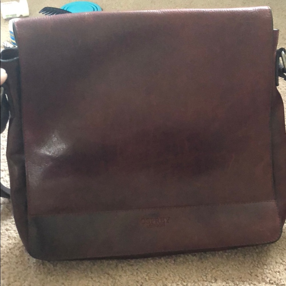 Distressed Leather cross body/briefcase bag